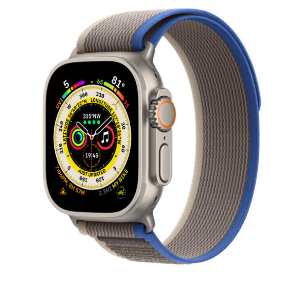Apple | Trail Loop - S/M | 49 | Blue/Gray | Nylon | Band fits 130–180mm wrists - Image 3