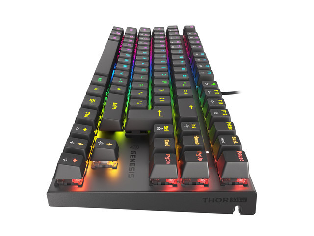 Genesis | THOR 303 TKL | Mechanical Gaming Keyboard | Wired | RGB LED light | US | USB Type-A | 865 g | Replaceable "HOT SWAP" Switches - Image 4