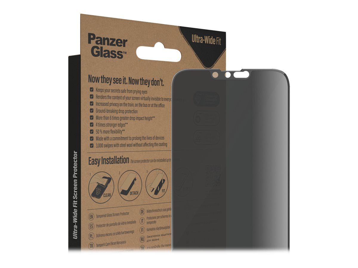 PanzerGlass | Screen protector | Apple | iPhone 14 Plus/13 Pro Max | Glass | Black | Ultra-Wide Fit | Privacy - Image 11