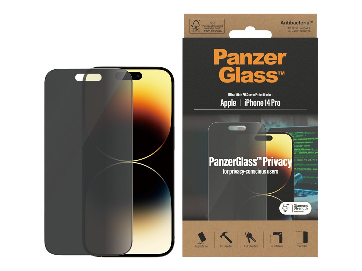 PanzerGlass | Screen protector | Apple | iPhone 14 Pro | Glass | Black | Ultra-Wide Fit | Privacy - Image 6