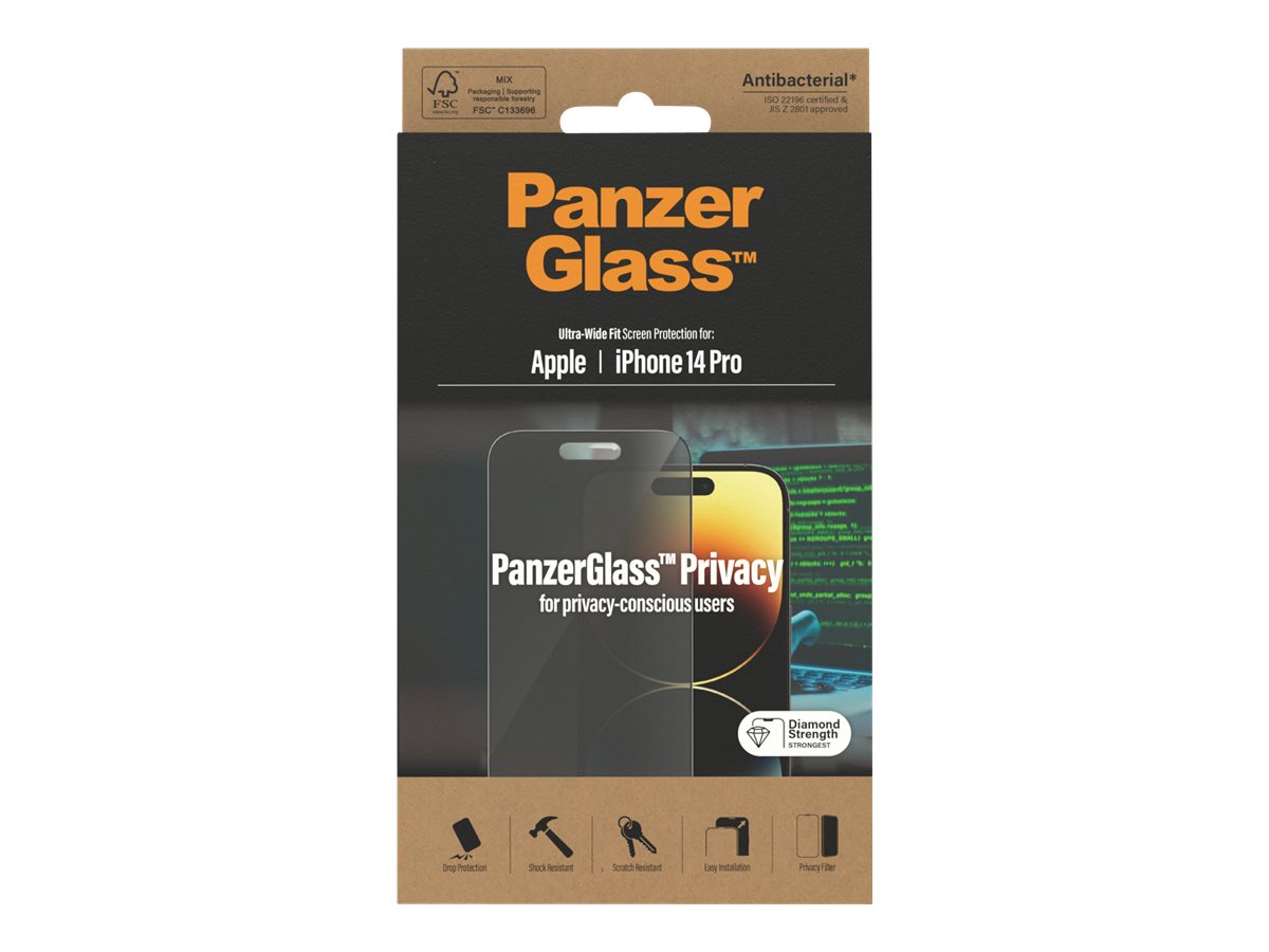 PanzerGlass | Screen protector | Apple | iPhone 14 Pro | Glass | Black | Ultra-Wide Fit | Privacy - Image 10