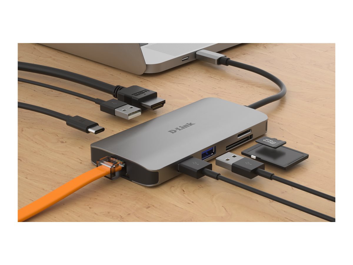 D-Link | 8-in-1 USB-C Hub with HDMI/Ethernet/Card Reader/Power Delivery | DUB-M810 | USB hub | USB Type-C - Image 14