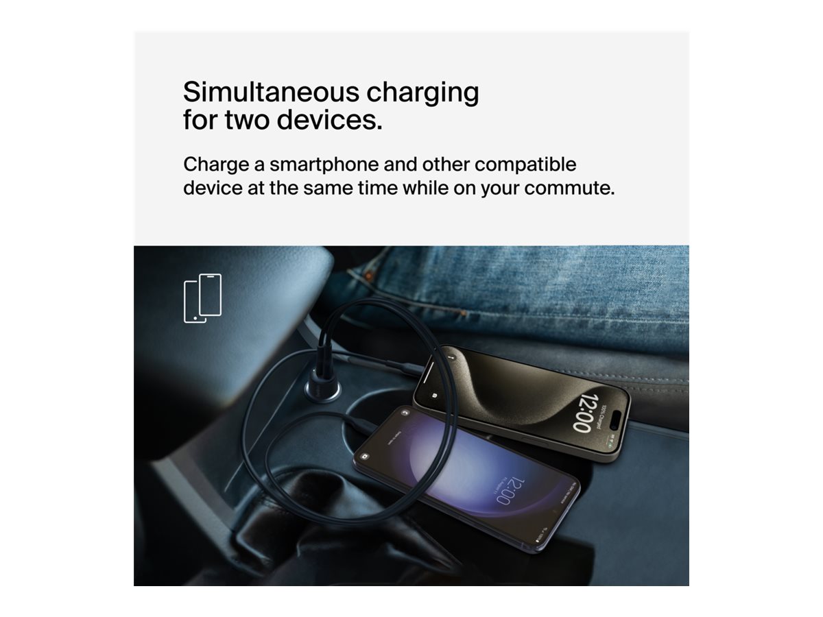 Belkin | BOOST CHARGE 42w-30w USB-C PD PPS + 12w USB-A Car Charger, | CCB005btBK - Image 30