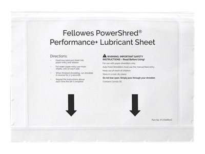 Fellowes | Shredder oil sheets 10 pcs | 4025601 | Easy to use no spills and no mess; Improves your shredders performance by keeping the cutters lubricated - Image 2