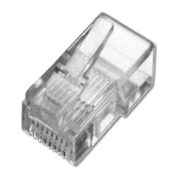 A-MO 8/8 SR | Modular Plug, for stranded Round Cable, 8P8C unshielded, CAT 5e, RJ45