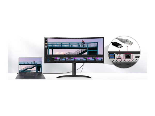 LG | Curved Monitor | 34WQ75C-B | 34 " | IPS | QHD | 21:9 | 60 Hz | 5 ms | 3440 x 1440 | 300 cd/m² | HDMI ports quantity 2 | Black | Warranty 24 month(s) - Image 16