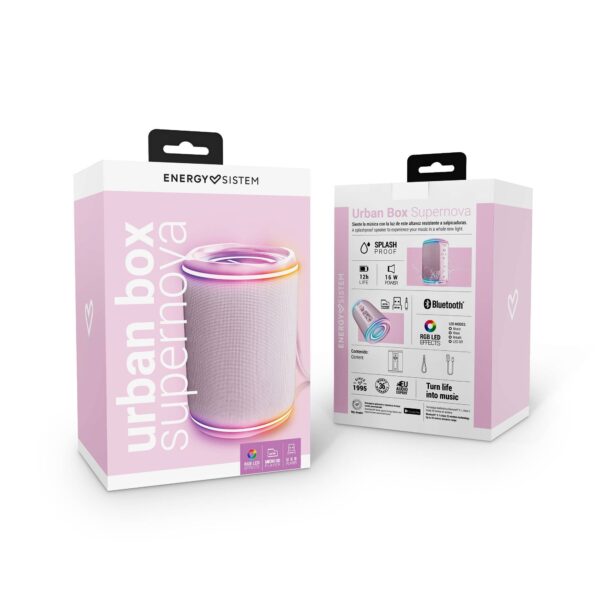 Energy Sistem | Urban Box | Supernova | 16 W | Bluetooth | Pink | Portable | Wireless connection - Image 7
