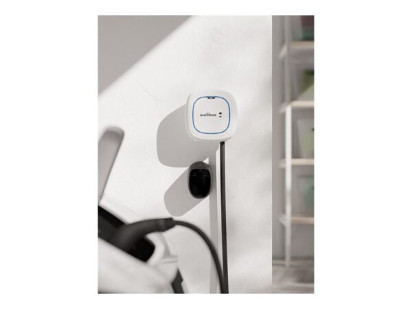 Wallbox | Electric Vehicle charge | Pulsar Max | 22 kW | Wi-Fi, Bluetooth | Pulsar Max retains the compact size and advanced performance of the Pulsar family while featuring an upgraded robust design, IK10 protection rating, and even easier installation. Pulsar Max is controlled by the myWallbox app via WiFi and Bluetooth and is compatible with all Wallbox Energy Management functionalities | 5 m | White - Image 2