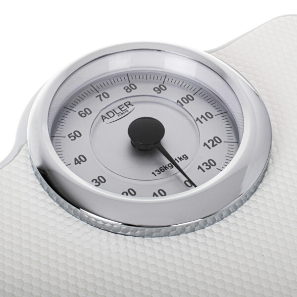 Adler | Mechanical Bathroom Scale | AD 8180 | Maximum weight (capacity) 136 kg | Accuracy 1000 g | White - Image 4