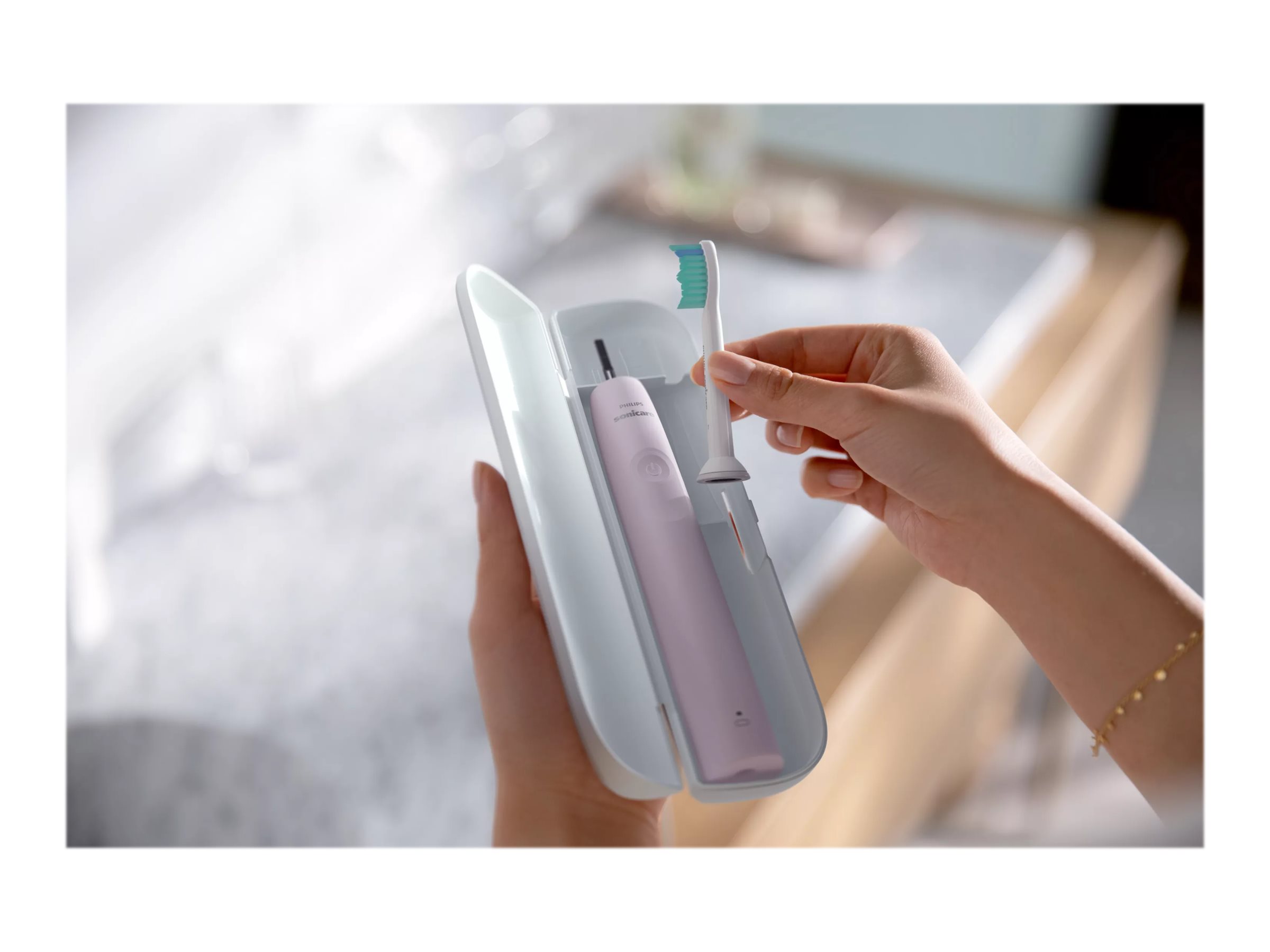 Philips | Sonic Electric Toothbrush | HX3651/11 Sonicare | Rechargeable | For adults | Number of brush heads included 1 | Number of teeth brushing modes 1 | Sonic technology | Sugar Rose - Image 9