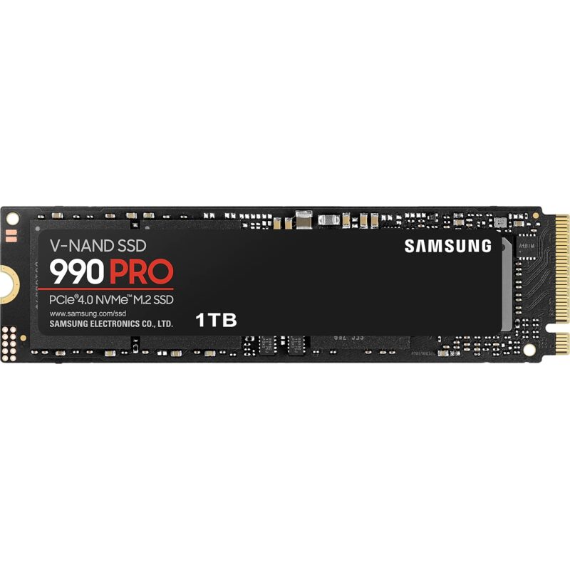 Samsung | 990 PRO | 1000 GB | SSD form factor M.2 2280 | Solid-state drive interface PCIe Gen4x4 | Read speed 7450 MB/s | Write speed 6900 MB/s