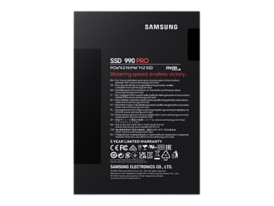 Samsung | 990 PRO | 1000 GB | SSD form factor M.2 2280 | Solid-state drive interface PCIe Gen4x4 | Read speed 7450 MB/s | Write speed 6900 MB/s - Image 12