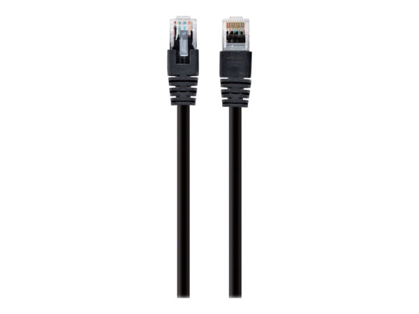 Gembird PP12-1M/BK Black Patch cord cat. 5E molded strain relief 50u" | Gembird - Image 2