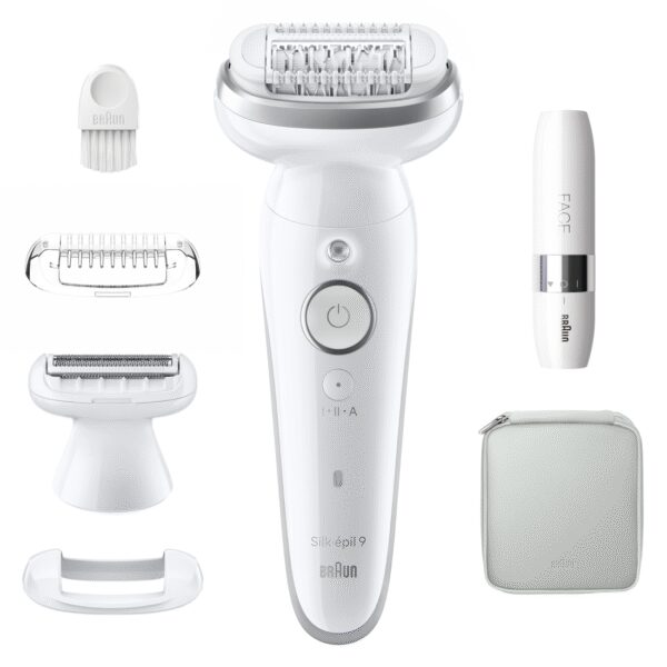 Braun Epilator | SES9-341 Silk-épil 9 | Operating time (max) 50 min | Number of power levels 2 | Wet & Dry | White