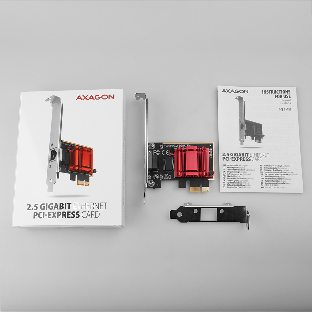 AXAGON PCI-Express network card with 2.5 Gbit/s transmission rate and PXE support | PCEE-G25 - Image 6