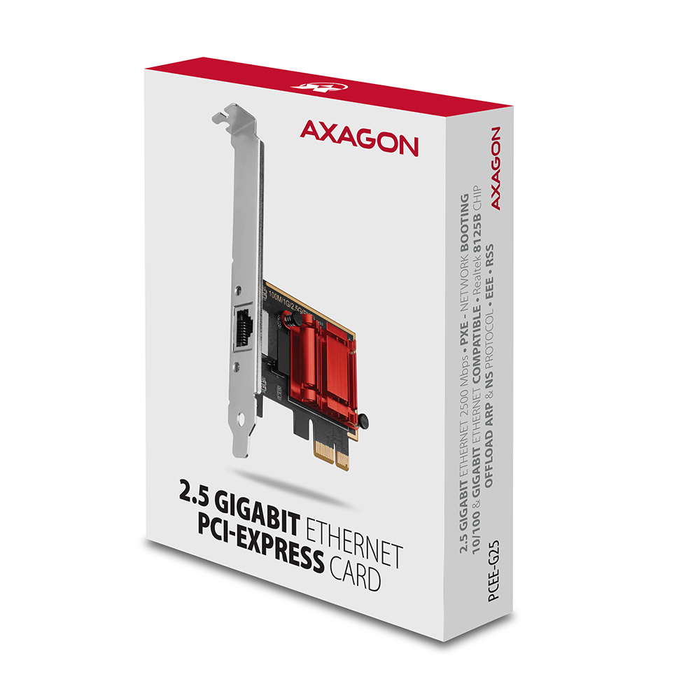 AXAGON PCI-Express network card with 2.5 Gbit/s transmission rate and PXE support | PCEE-G25 - Image 7