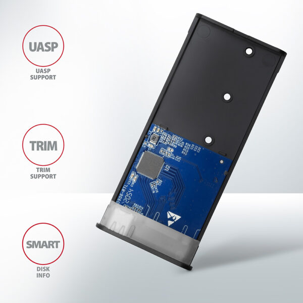 AXAGON External USB-C 3.2 Gen 2 metal box for M.2 NVMe & SATA SSD disks | EEM2-SG2 - Image 8