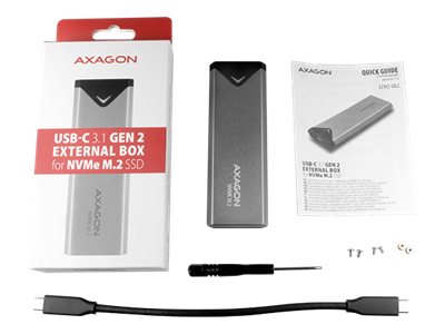 AXAGON External SuperSpeed+ USB-C metal box for M.2 NVMe SSD disks having sizes of up 42 to 80 mm | EEM2-UG2 - Image 7