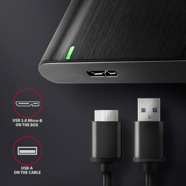 AXAGON Screwless aluminum USB 3.2 Gen 1 - SATA 6G external box for 2.5" SSD/HDD | EE25-A6M - Image 5