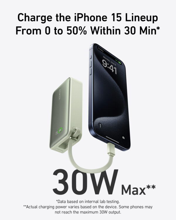 Anker 545 Nano Power Bank | A1259G61 | 10000 mAh | Green - Image 2