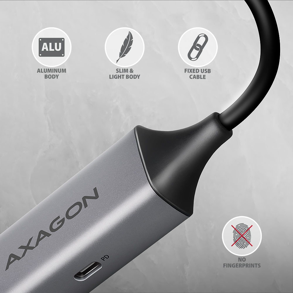 AXAGON | ADE-TXPD USB-C Gigabit Ethernet Adapter with PD 100W - Image 5