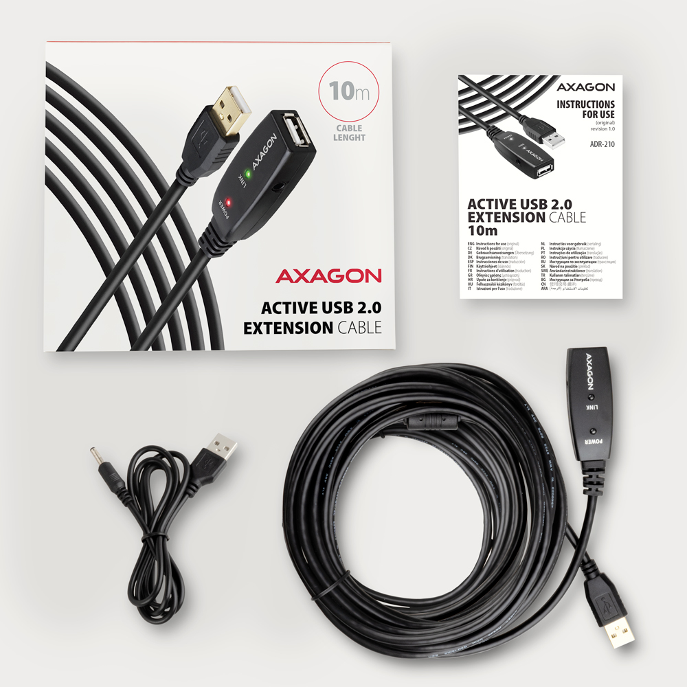AXAGON USB Repeater Cable | ADR-210 | USB Type-A to USB Type-A - Image 7