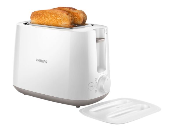 Philips | Toaster | HD2582/00 | Power 760 - 900 W | Number of slots 2 | Housing material Plastic | White - Image 2