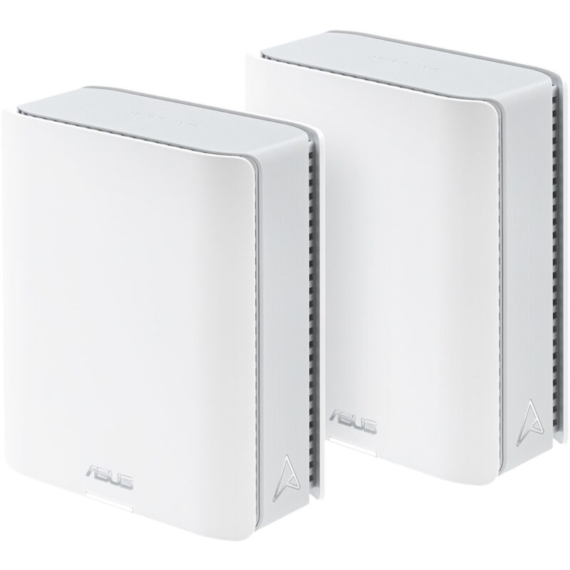 Asus | Tri-band WiFi 7 Smart AiMesh Extendable Router | ZenWiFi BT8 (2pk) | 802.11be | 14000 Mbit/s | Ethernet LAN (RJ-45) ports 4 | Mesh Support Yes | MU-MiMO Yes | 4G/5G | Antenna type Internal | 1