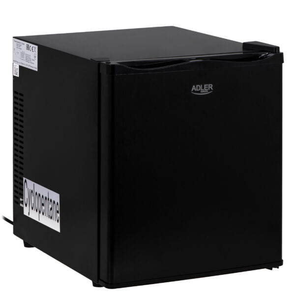 Adler | Thermoelecric Cooler | AD 8089 | Energy efficiency class E | Larder | Free standing | Height 43.5 cm | Total net capacity 28 L | Fridge net capacity 28 L | Black