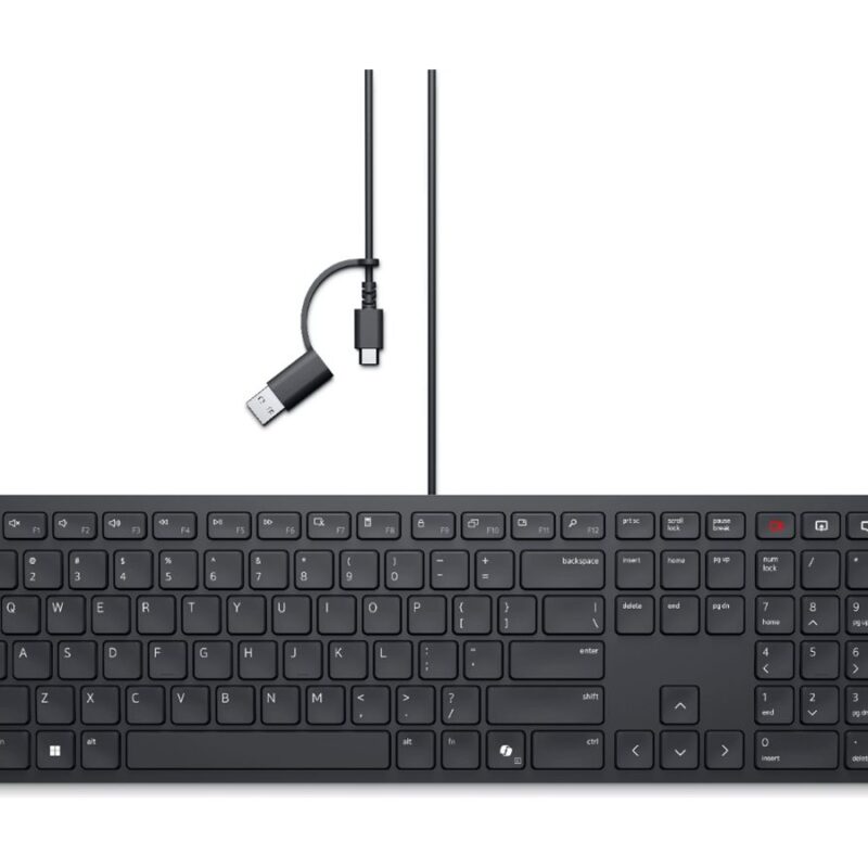Dell | Collaboration Keyboard | KB525C | Keyboard | Wired | US (QWERTY) | Black | USB-C