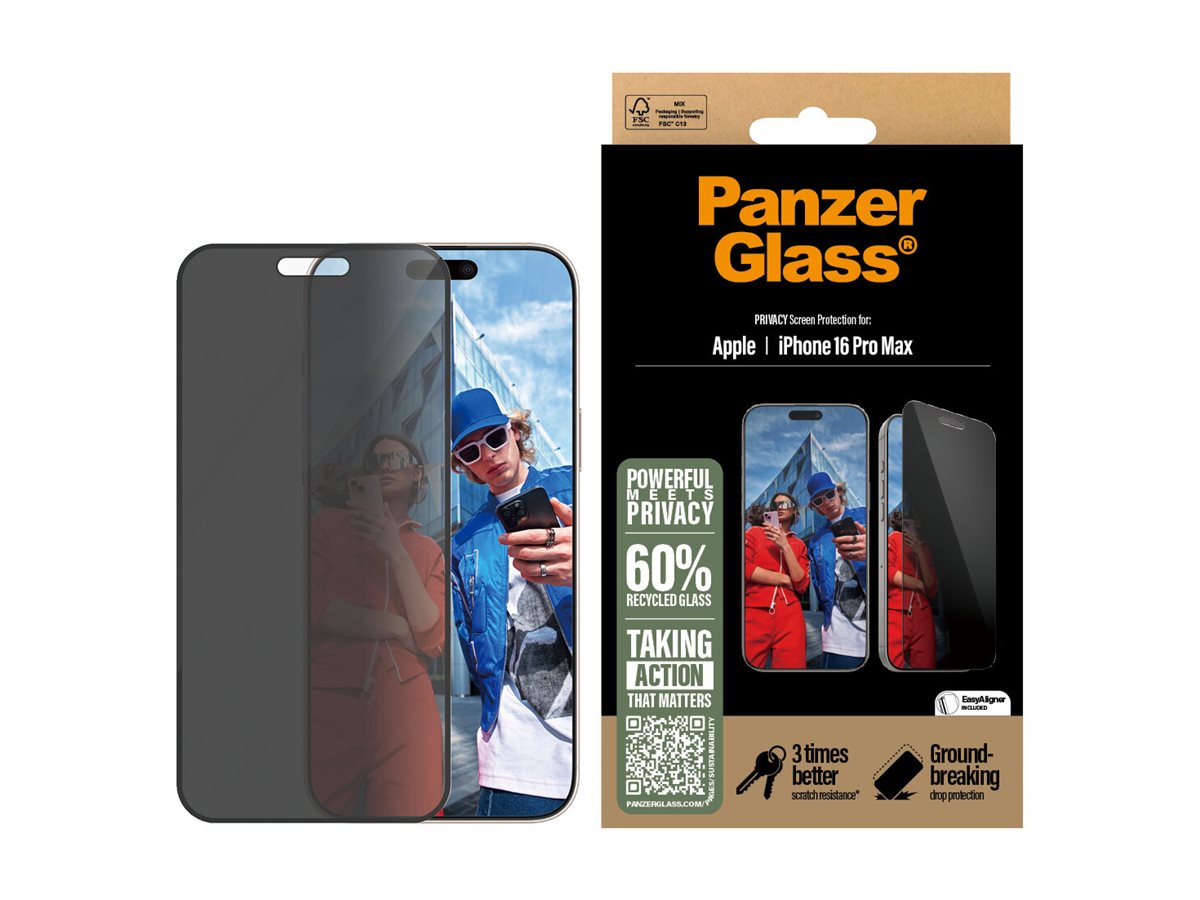 PanzerGlass Screen protector | Apple | iPhone 16 Pro Max | Glass | Black | Ultra-Wide Fit - Image 2
