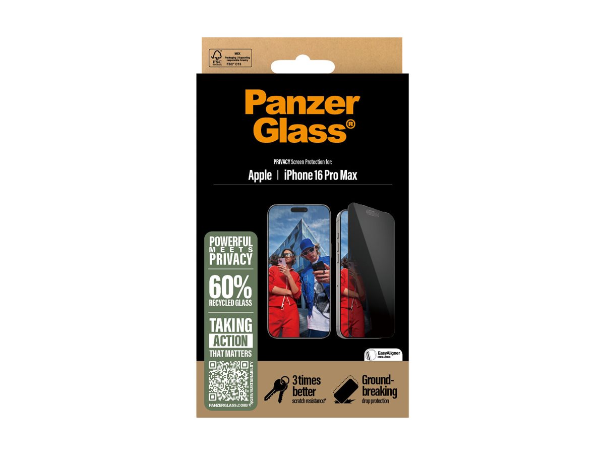 PanzerGlass Screen protector | Apple | iPhone 16 Pro Max | Glass | Black | Ultra-Wide Fit - Image 5