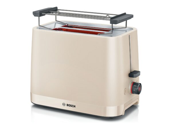 Bosch Compact Toaster | TAT3M127 MyMoment | Number of slots 2 | Housing material Plastic | Beige - Image 2
