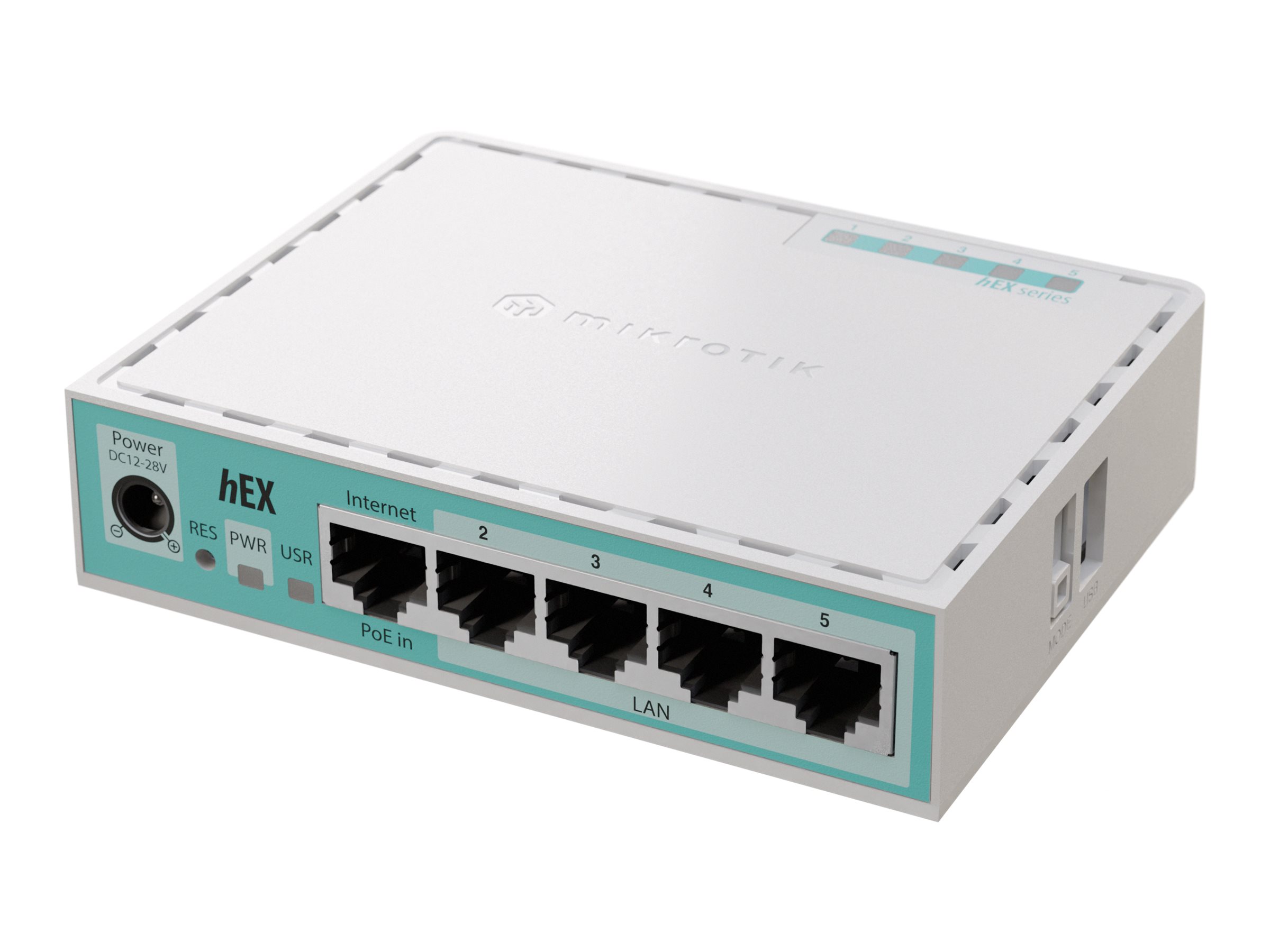 MikroTik RouterBOARD hEX | E50UG | 10/100/1000 Mbit/s | Ethernet LAN (RJ-45) ports 5 | Mesh Support No | MU-MiMO No | No mobile broadband