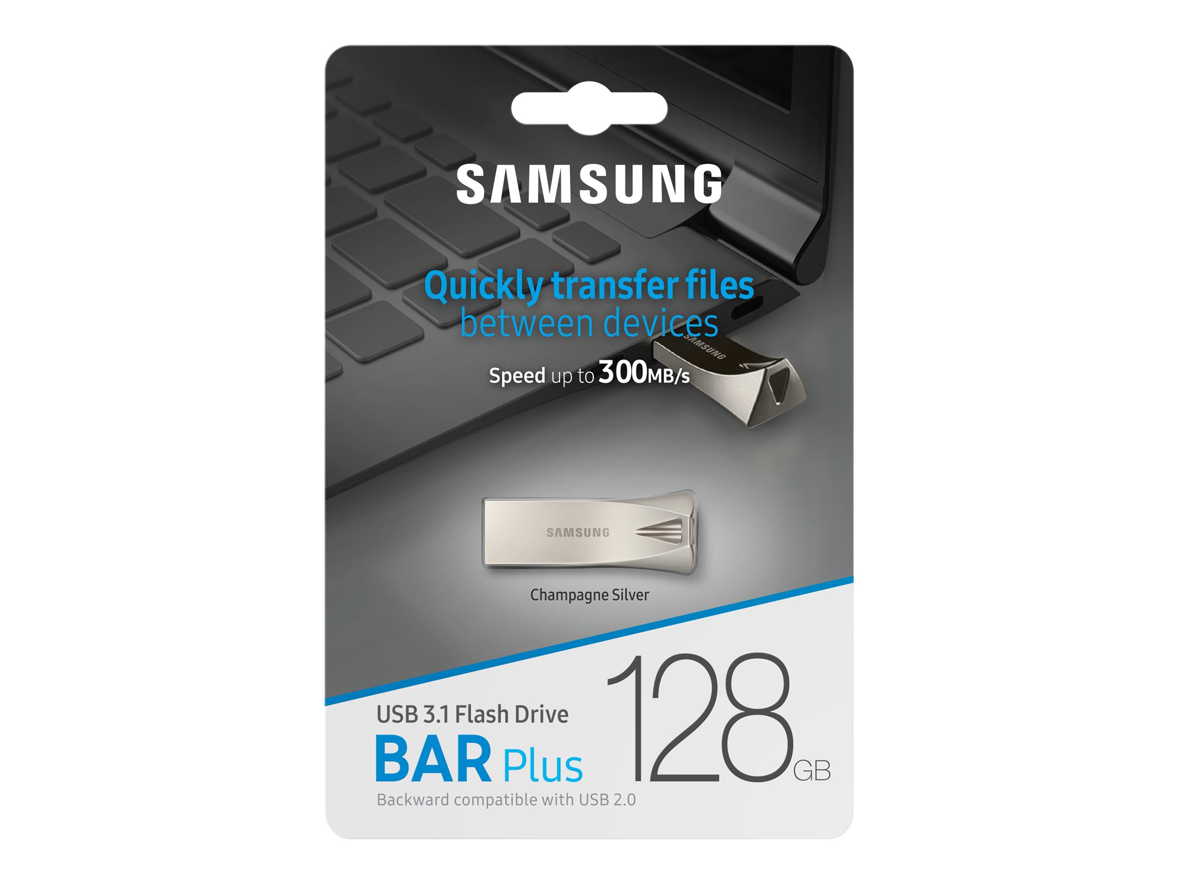 Samsung | BAR Plus | MUF-128BE3/APC | 128 GB | USB 3.1 | Silver - Image 9