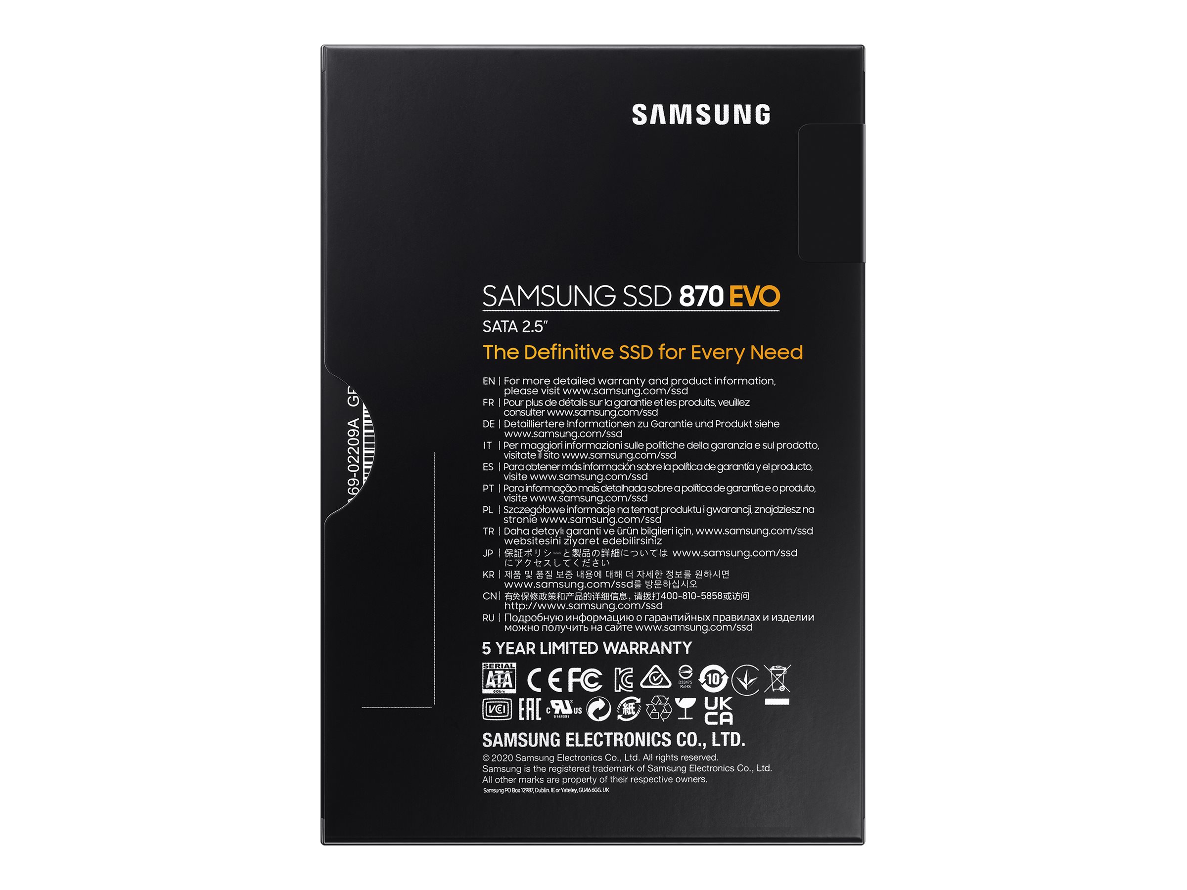 Samsung | SSD | 870 EVO | 500 GB | SSD form factor 2.5" | Solid-state drive interface SATA III | Read speed 560 MB/s | Write speed 530 MB/s - Image 12