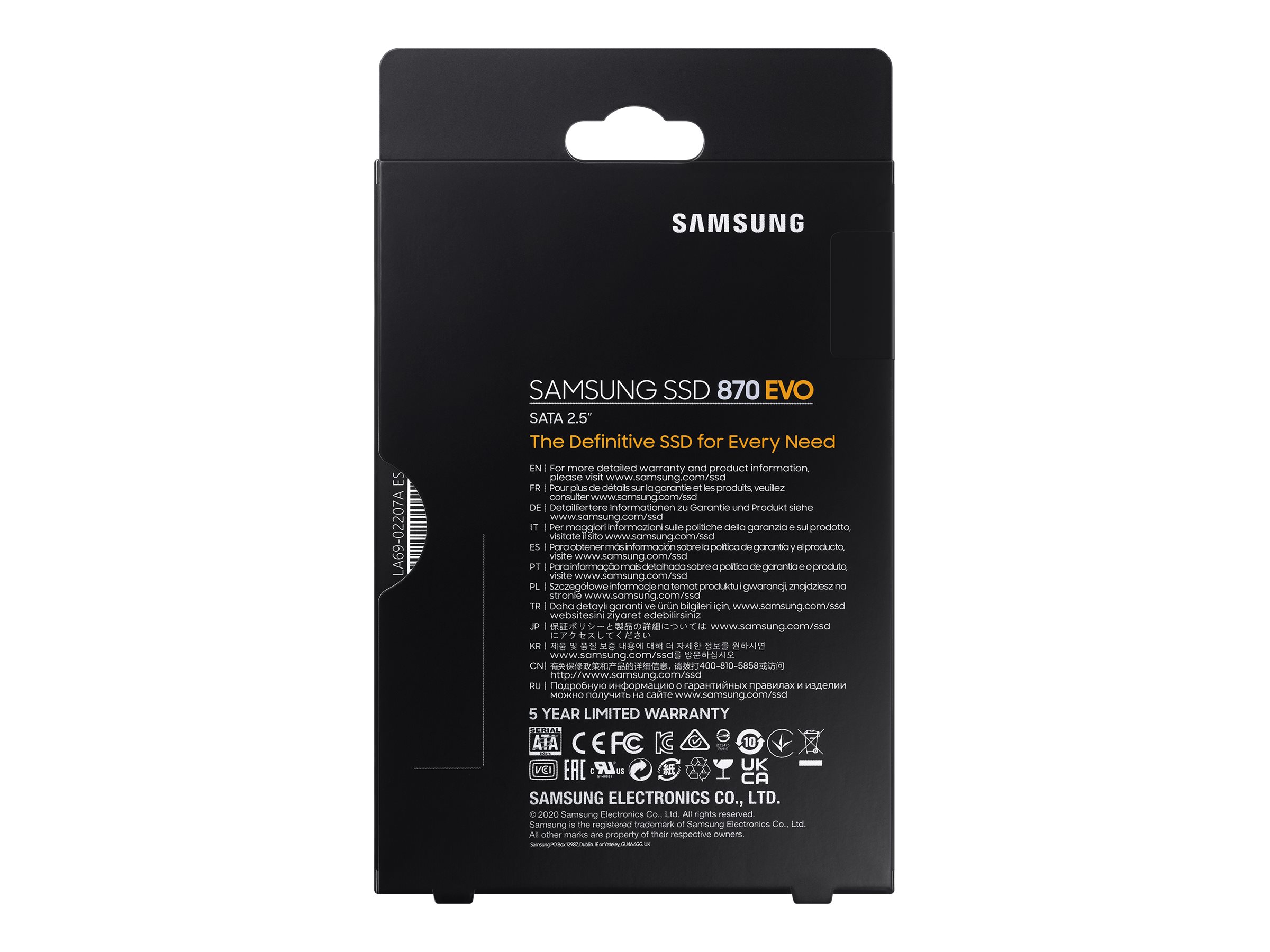 Samsung | SSD | 870 EVO | 500 GB | SSD form factor 2.5" | Solid-state drive interface SATA III | Read speed 560 MB/s | Write speed 530 MB/s - Image 13