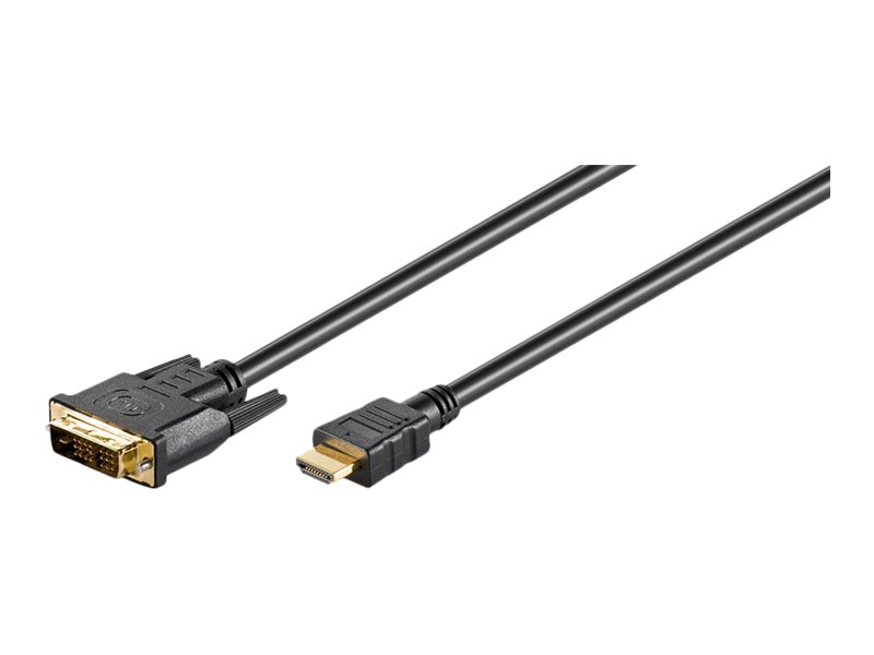 Goobay | DVI-D/HDMI cable, gold-plated | 51580 | DVI-D male Single-Link (18+1 pin) | HDMI male (type A) | HDMI to DVI-D | 2 m - Image 2