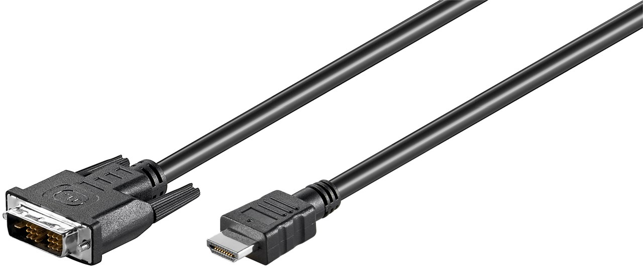 Goobay | DVI-D/HDMI cable, nickel plated | 50580 | DVI-D male Single-Link (18+1 pin) | HDMI male (type A) | 2 m