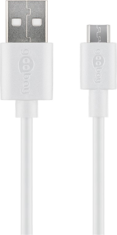 Goobay | Micro USB charging and sync cable | 43837 | USB-A 2.0 to Micro-USB USB 2.0 male (type A) | USB 2.0 micro male (type B)