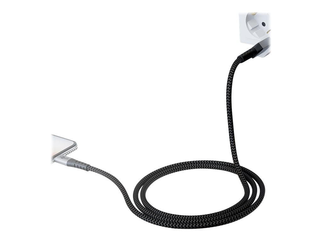 Goobay | Lightning to USB-A Textile Cable with Metal Plugs | 49268 | USB-A to Lightning - Image 3