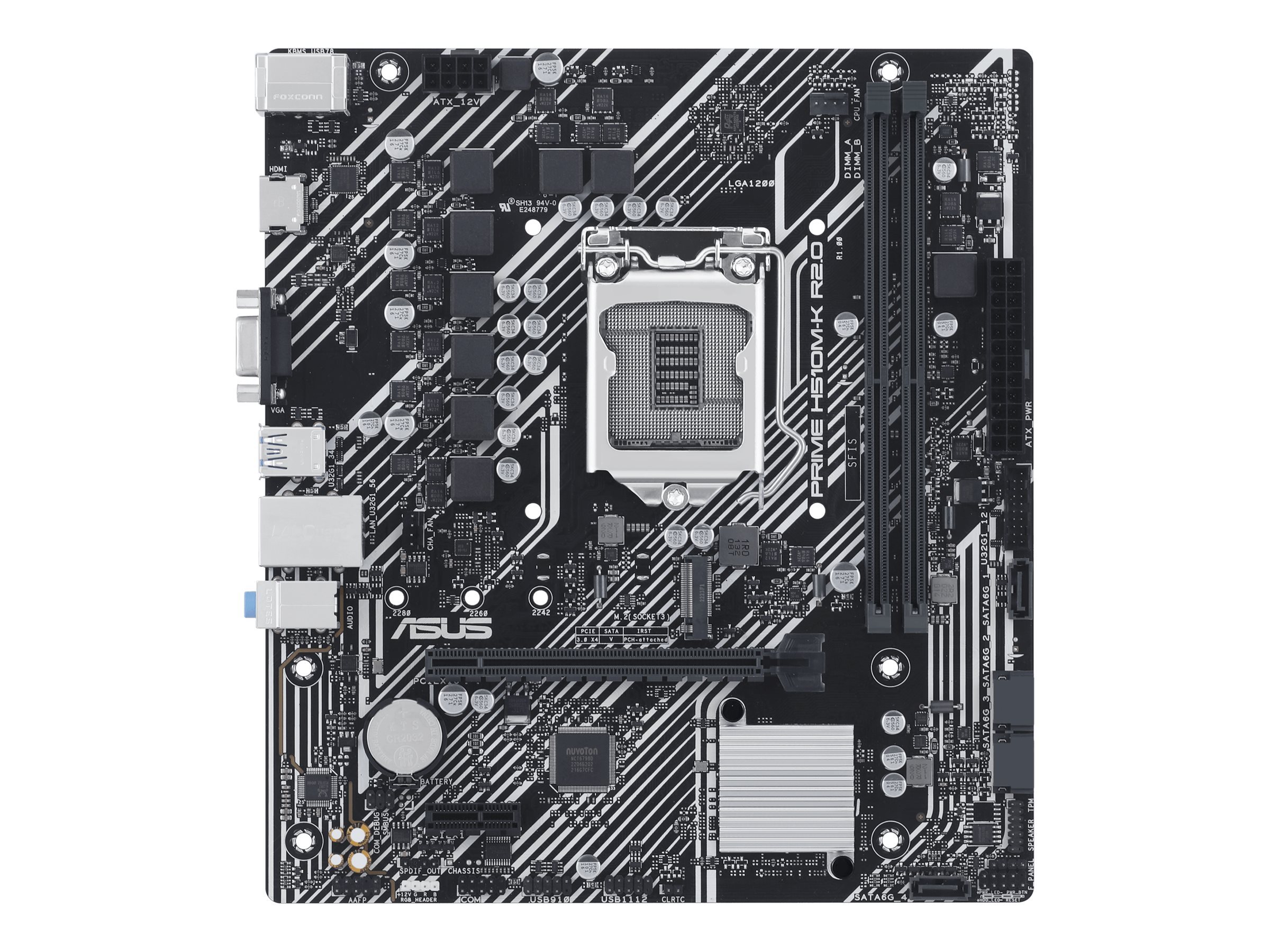 Asus | PRIME H510M-K R2.0 | Processor family Intel | Processor socket LGA1200 | DDR4 DIMM | Memory slots 2 | Supported hard disk drive interfaces SATA, M.2 | Number of SATA connectors 4 | Chipset Intel H470 | micro-ATX - Image 2