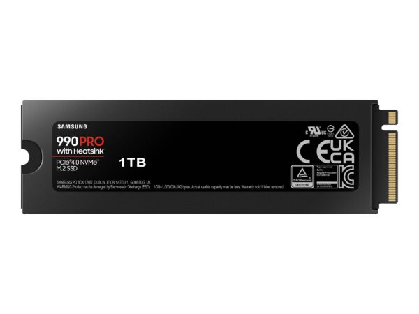 Samsung | 990 PRO with Heatsink | 1000 GB | SSD form factor M.2 2280 | Solid-state drive interface M.2 NVMe | Read speed 7450 MB/s | Write speed 6900 MB/s - Image 4