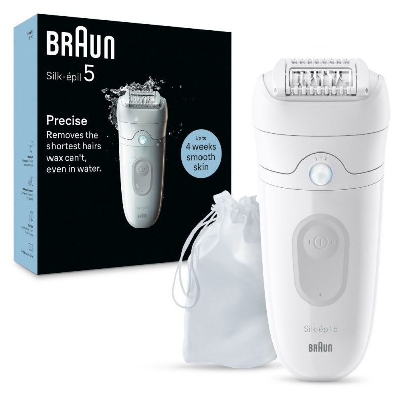 Braun | Epilator | SE5-011 Silk-épil 5 | Operating time (max) 40 min | Number of power levels 1 | Wet & Dry | White - Image 2