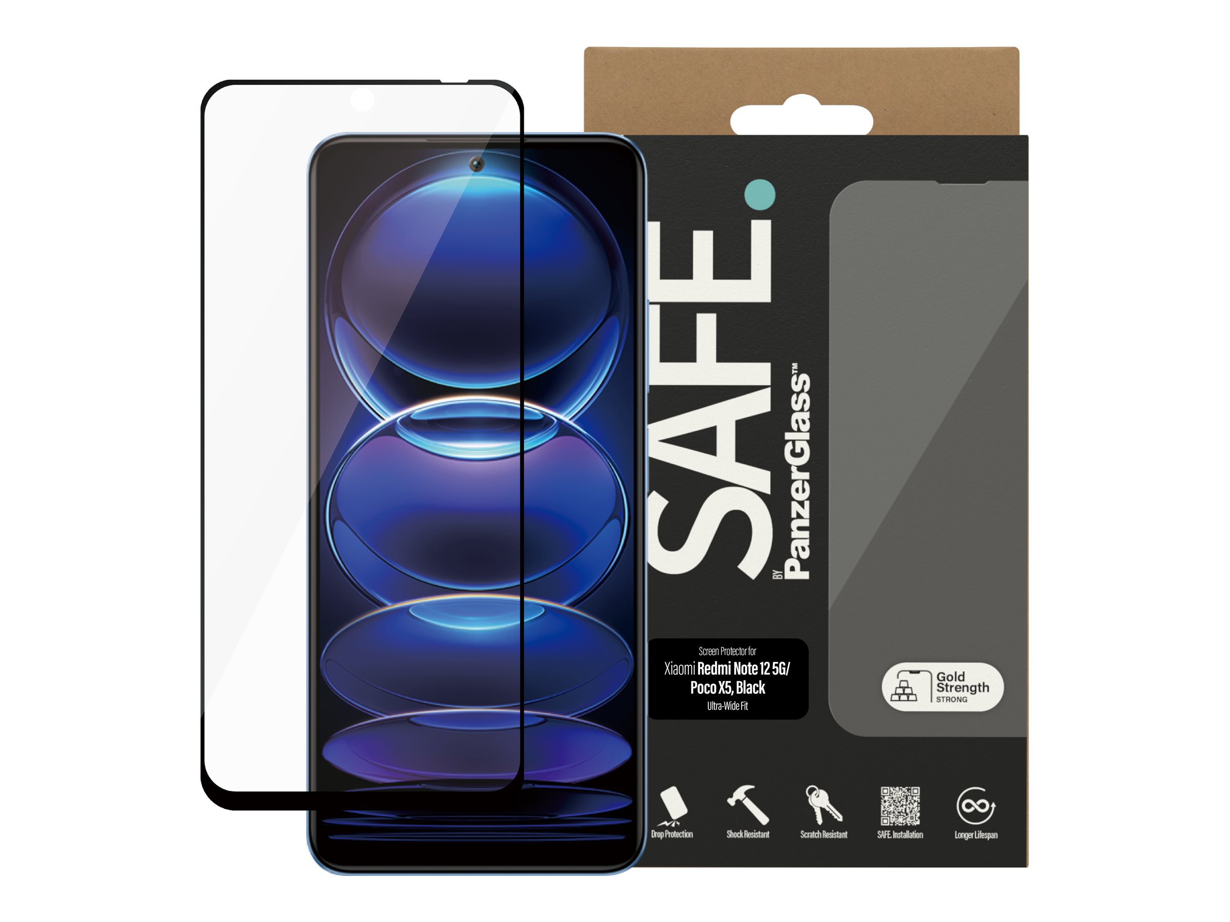 SAFE by PanzerGlass Screen Protector Xiaomi Redmi Note 12 5G | 12 4G | Poco X5 | Ultra-Wide Fit | PanzerGlass - Image 5