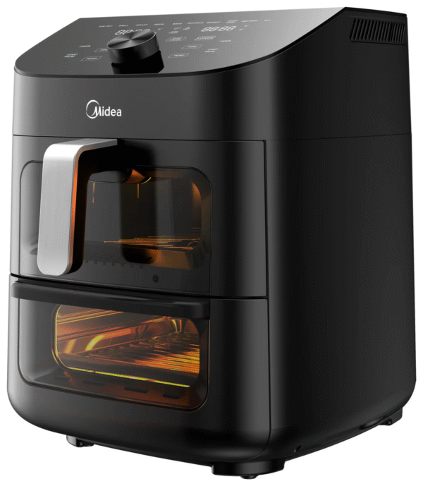 Midea Two Zone Airfryer | MAD1100DADK | Power 1850 W | Capacity 4.4/6.4 L | Rapid Air technology | Black - Image 2