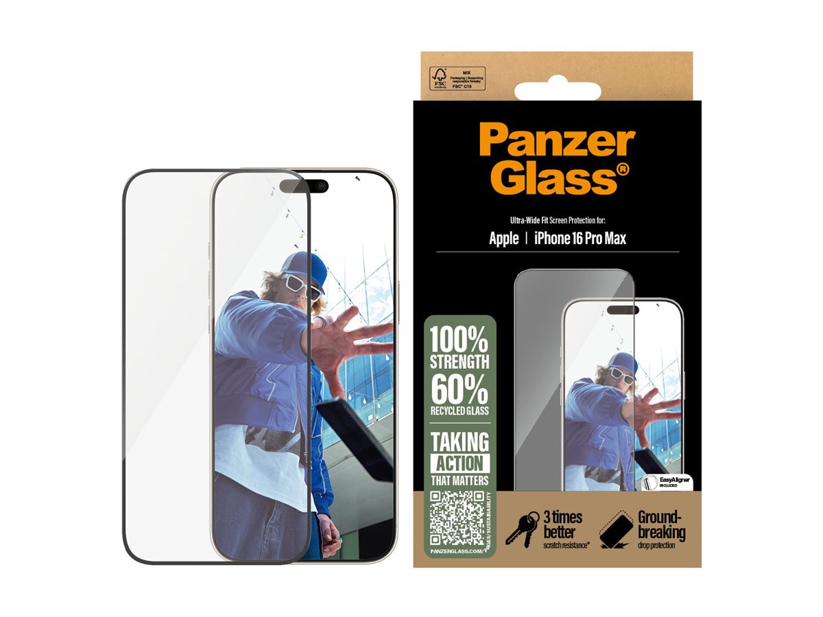 PanzerGlass Screen protector | Apple | iPhone 16 Pro Max | Glass | Transparent | Ultra-Wide Fit - Image 4