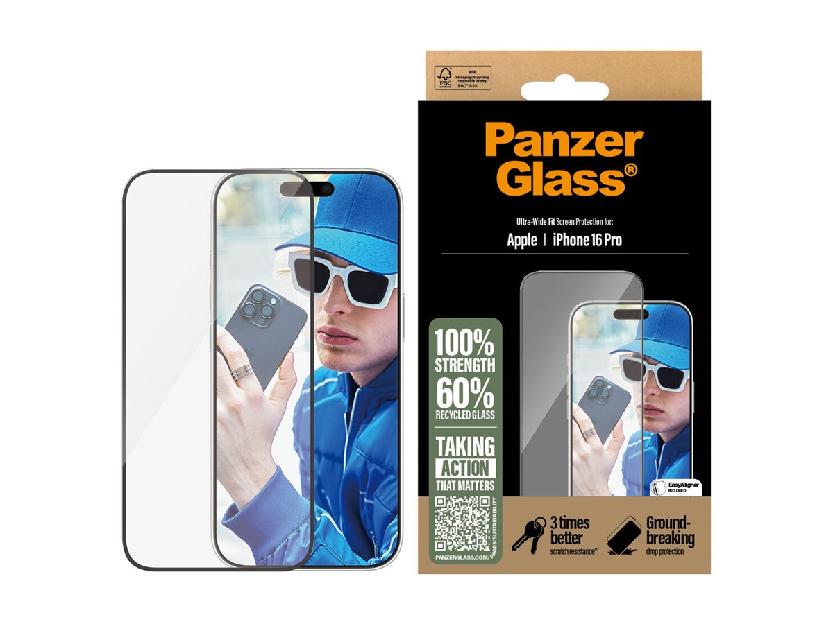 PanzerGlass Screen protector | Apple | iPhone 16 Pro | Glass | Transparent | Ultra-Wide Fit - Image 2