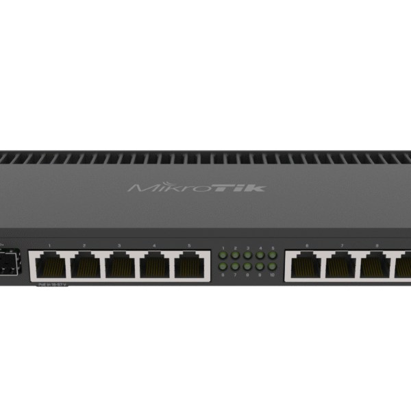 Mikrotik Wired Ethernet Router RB4011iGS+RM, Quad-core 1.4Ghz CPU, 1GB RAM, 512 MB, 1xSFP+, 1xSerial console port, PCB Temperature and Voltage Monitor, IP20, Cage and Desktop Case with Rack Ears, RouterOS L5 | Enthernet Router | RB4011iGS+RM | No Wi-Fi | 10/100/1000 Mbit/s | Ethernet LAN (RJ-45) ports 10 | Mesh Support No | MU-MiMO No | No mobile broadband | Antenna type No antenna | 12 month(s)