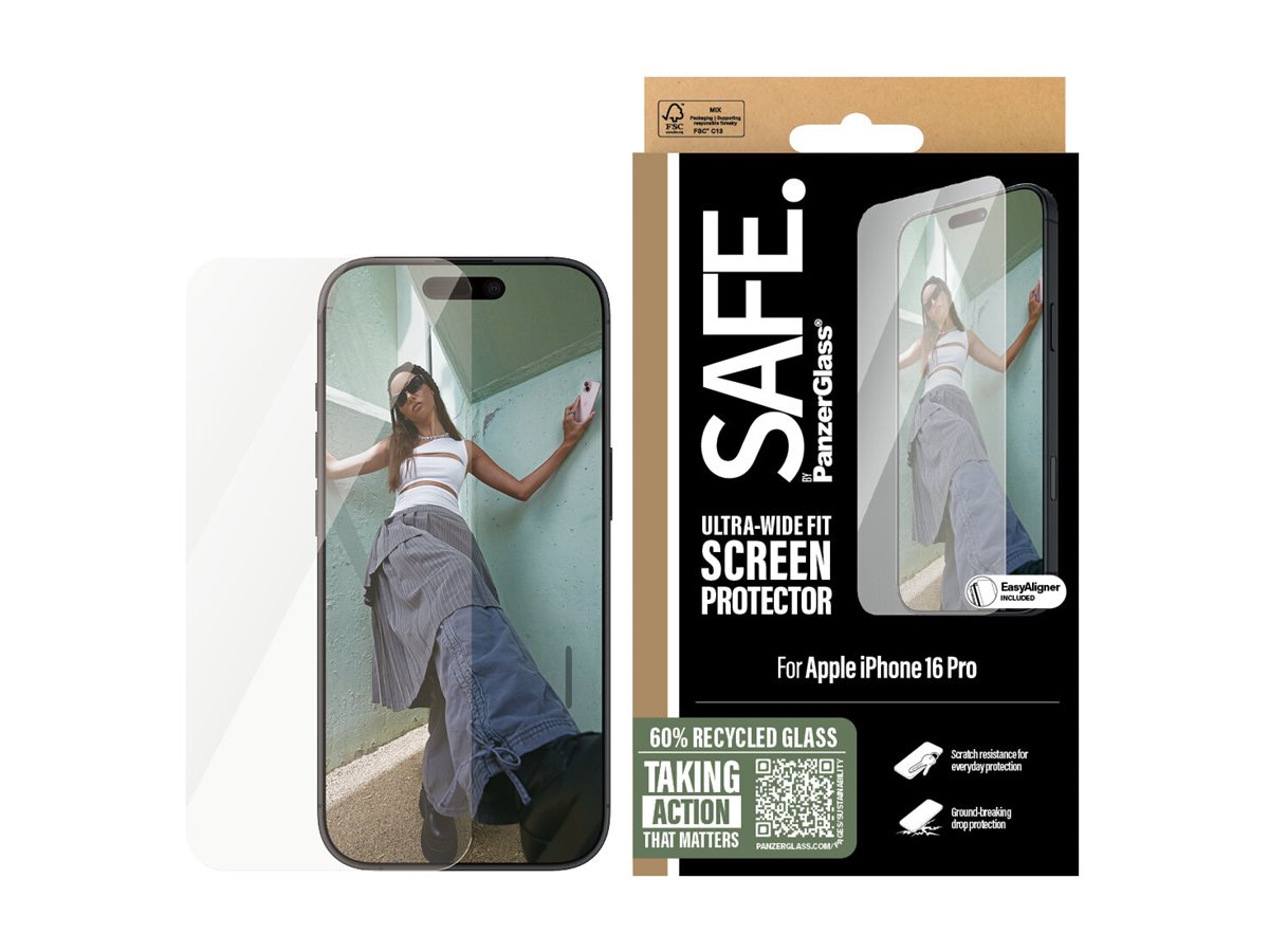 PanzerGlass Screen protector | Apple | iPhone 16 Pro | Glass | Transparent | Ultra-Wide Fit - Image 3
